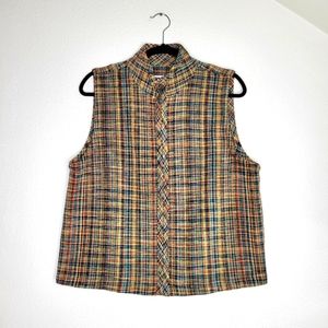 Vintage Colorful Zip-up Vest